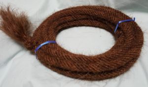 22 Feet Mane Horsehair Mecate - Solid Brown (Sorrel)