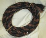 Mane Horsehair Mecate - Black, Brown - Pattern Z (Barber Pole)