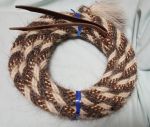 Mane Horsehair Mecate - Gray, White, Brown/White #J-1