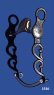 Concho Silver Inlay Bit - Black