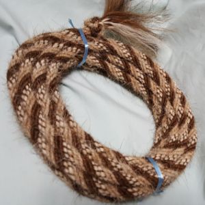 Mane Horsehair Mecate - Brown, Tan & White  - #1