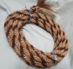 Mane Horsehair Mecate - Brown, Tan & White  - #1