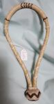 Bosal - 1/2" diameter 8 plait, Rawhide with Chocolate Detail