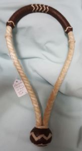 Bosal - 1/2" diameter 8 plait, Rawhide with Chocolate