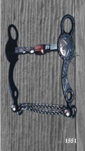 Concho Silver Inlay Bit - Black