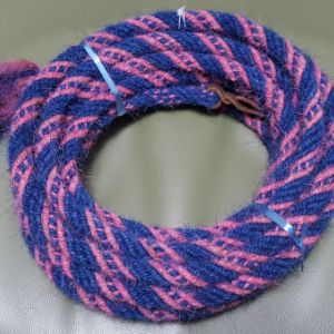 Mane Horsehair Mecate Colored Pink, Blue - Pattern Pink D