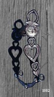 Four Hearts Silver Inlay Bit - Black