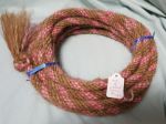 Mane Horsehair Mecate Colored Pink, Tan - Pattern Pink C