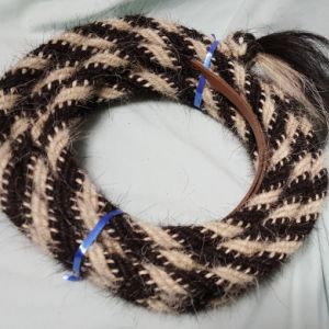 Mane Horsehair Mecate - Black, White, Black/White - Pattern M