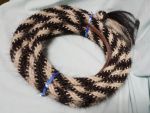 Mane Horsehair Mecate - Black, White, Black/White - Pattern M