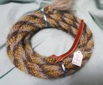 Mane Horsehair Mecate Colored Yellow, Two Tone Gray - Pattern Yellow D