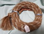 Mane Horsehair Mecate - Tan, Brown/White - Pattern U7