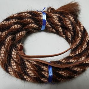 Mane Horsehair Mecate - Black, Brown, Brown/White - Pattern K-4