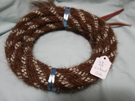 Mane Horsehair Mecate - Brown, Black/White - Pattern G2