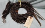 Split Reins (Mane Horsehair) - with SNAPS, Black & Dark Brown - Pattern A-1