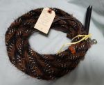 Split Reins (Mane Horsehair) - with SNAPS, Black, Brown & White - Pattern A