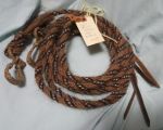 Split Reins (Mane Horsehair) - with REIN CONNECTOR, Black, Tan, Brown, White - Pattern N13