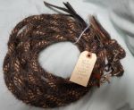 Split Reins (Mane Horsehair) - with REIN CONNECTOR, Gray,  Brown, White - Pattern P3