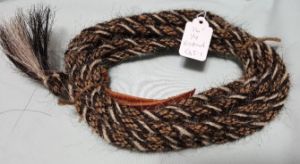 Pattern Q5-1 Get Down Rope (Mane Horsehair), black, Tan, White