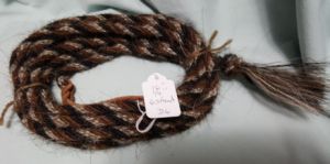 Get Down Rope (Mane Horsehair), Black, Brown, Gray/White - Pattern D6