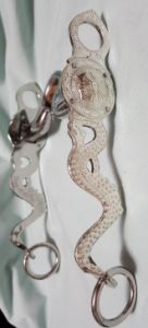 Western Sterling Silver Show Bit with a Dragon Horse Design