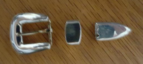 3/8" Buckle Set for hat band - 121-70P Sterling Silver