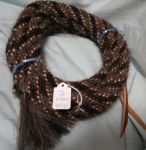 Mane Horsehair Mecate - Gray, Black, Brown/White - Pattern Y3-1