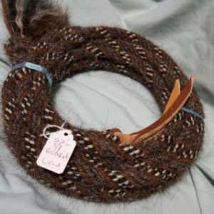 Mane Horsehair Mecate - Gray, Brown, Black & White - Pattern W1-2