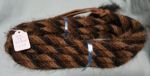 Mane Horsehair Mecate - Black, Brown, Tan - Pattern L13 (Barber Pole)