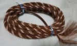 Mane Horsehair Mecate - Brown, Brown/White - Pattern X1