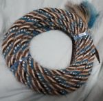 Mane Horsehair Mecate Colored Blue, White, Light Tan, Black, Gray  - Pattern Blue P