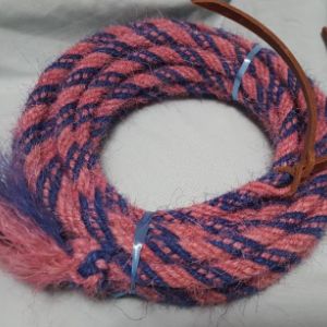 Mane Horsehair Mecate Colored Pink, Blue - Pattern Pink D-1