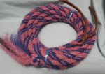 Mane Horsehair Mecate Colored Pink, Blue - Pattern Pink D-1