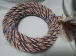 Mane Horsehair Mecate Colored Blue, White, Light Tan, Brown  - Pattern Blue S