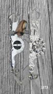 Daisy, Beads & Crescent Silver Overlay Bit