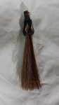 4" Brown/Tan Tassel w/ Black hitch knot w/ Tan/White Detail  & 1" Loop (each)