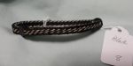 2 Strand Horse Hair Braided Bracelet - Black w/ White - Pattern 8