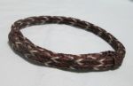 2 Strand Horse Hair Braided Bracelet - Brown w/ White - Pattern 2