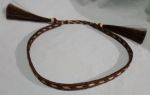 HORSEHAIR HAT BAND - 3 STRANDS, Style 5  Brown & White