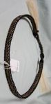 HORSEHAIR HAT BAND - 4 STRANDS --Style #5  BLACK, TAN & WHITE