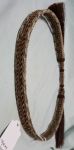 HORSEHAIR HAT BAND - 5 STRANDS -- Style #4 BROWN, TAN  & WHITE