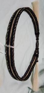 HORSEHAIR HAT BAND - 5 STRANDS -- Style #2w BLACK & WHITE