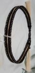 HORSEHAIR HAT BAND - 5 STRANDS -- Style #2w BLACK & WHITE