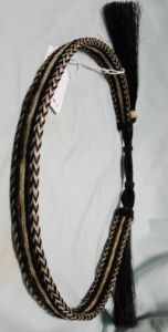 HORSEHAIR HAT BAND - 5 STRANDS -- Style #1 BLACK & WHITE