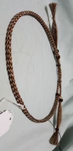 HORSEHAIR HAT BAND - 2 STRANDS -- Style #1 BROWN & WHITE