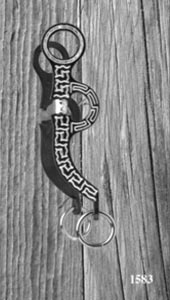 Argentine Snaffle - Continuous  Reverse S Silver Inlay - Black