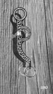 Argentine Snaffle - Continuous  Reverse S Silver Inlay - Black