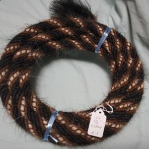 Mane Horsehair Mecate - Black, Brown, Brown/White - Pattern A-3