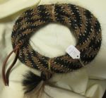 Mane Horsehair Mecate - Black, Tan, Black/White - Pattern Q