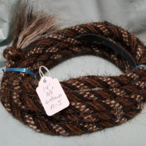 Mane Horsehair Mecate - Black, Brown, Brown/White - Pattern A-5